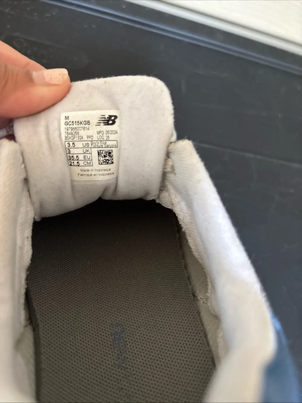 New Balance 515 Classic Kid’s Youth Size 3.5 Grey Blue Sneaker Shoes